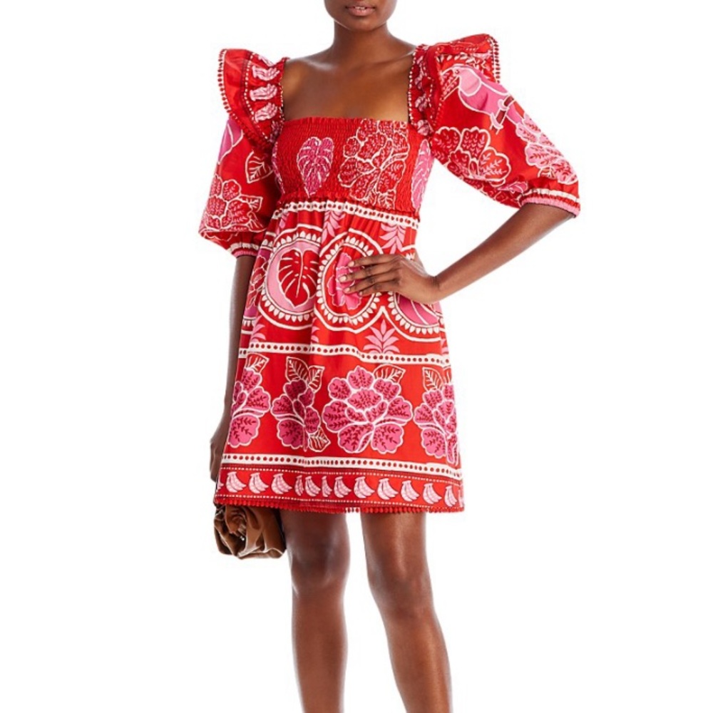 FARM Rio Red Floral Mini Dress - Picture 6 of 16